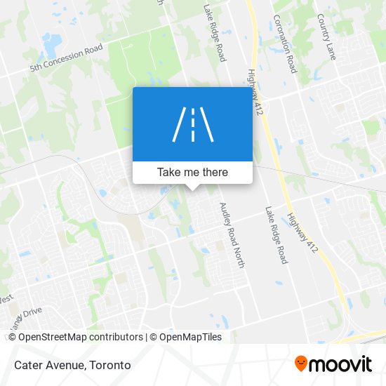 Cater Avenue map