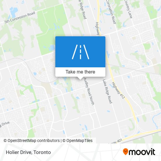 Holier Drive map