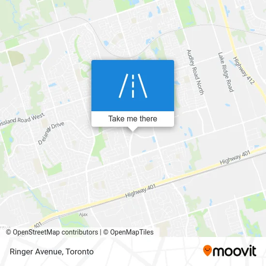 Ringer Avenue map