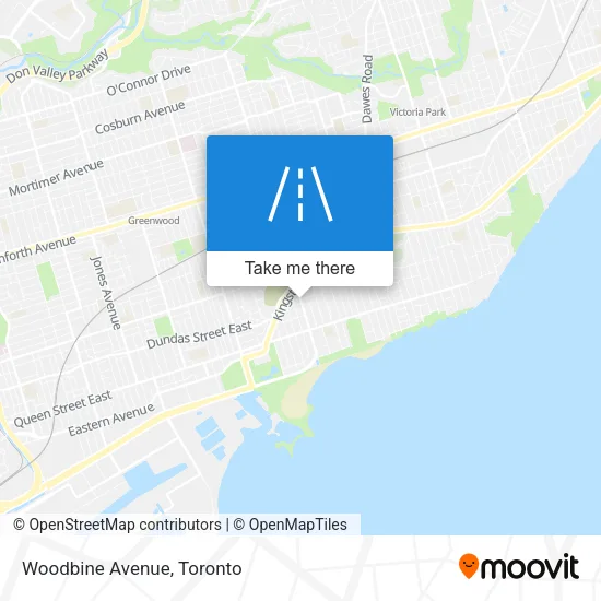 Woodbine Avenue map