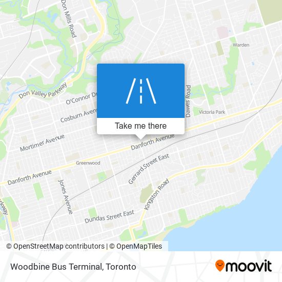 Woodbine Bus Terminal map
