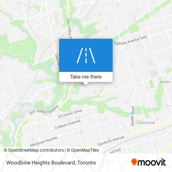 Woodbine Heights Boulevard map