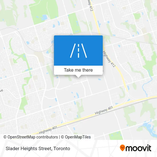 Slader Heights Street map