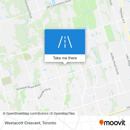 Westacott Crescent map