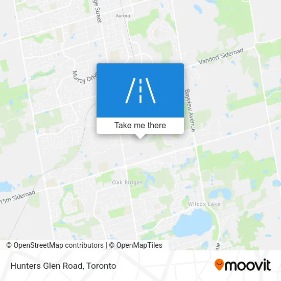 Hunters Glen Road map