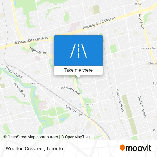 Woolton Crescent map