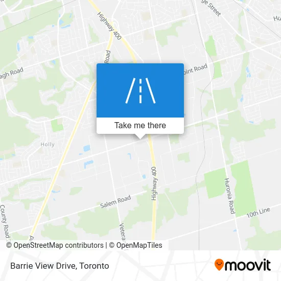 Barrie View Drive map