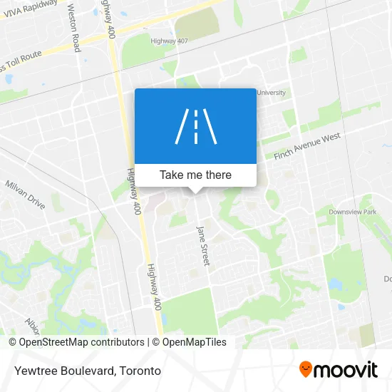 Yewtree Boulevard map