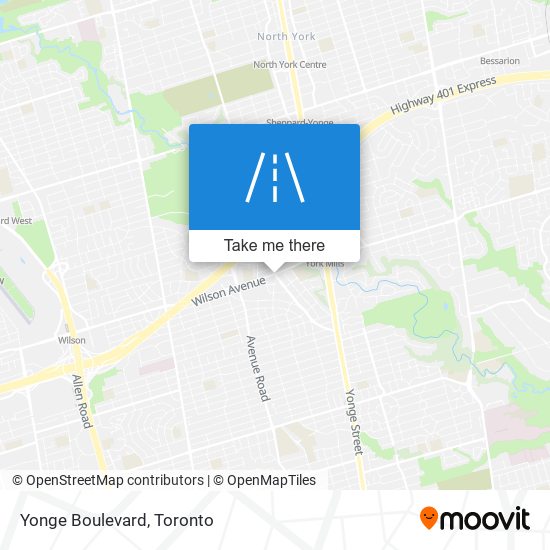 Yonge Boulevard map