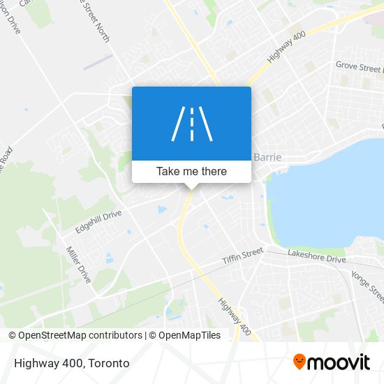 Highway 400 map