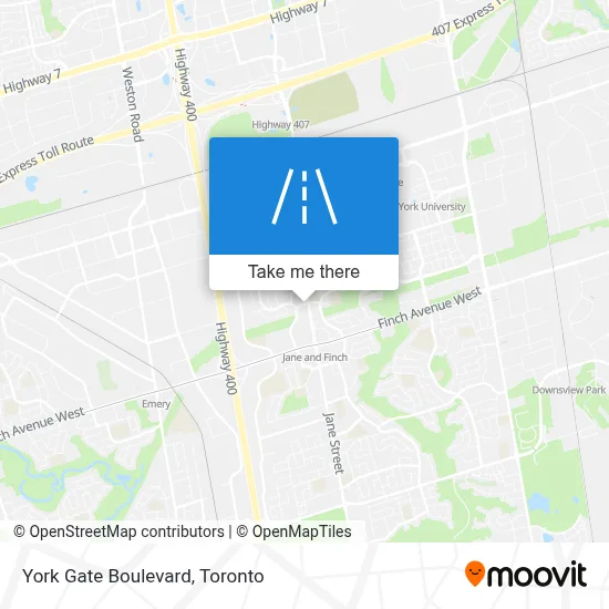 York Gate Boulevard map