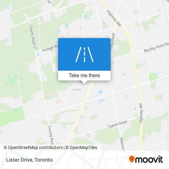 Lister Drive map