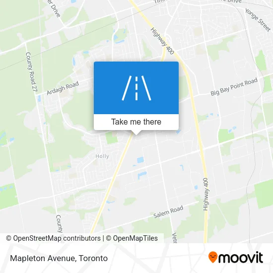 Mapleton Avenue map