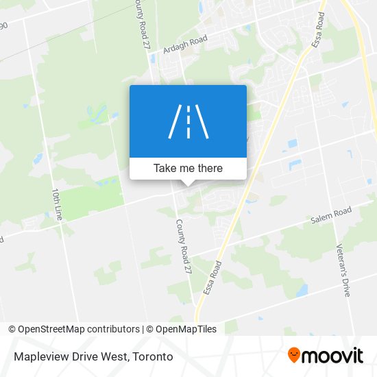 Mapleview Drive West map
