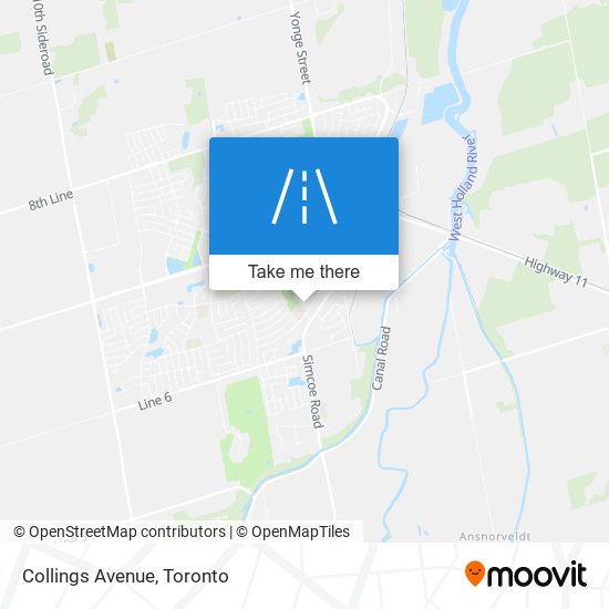 Collings Avenue map