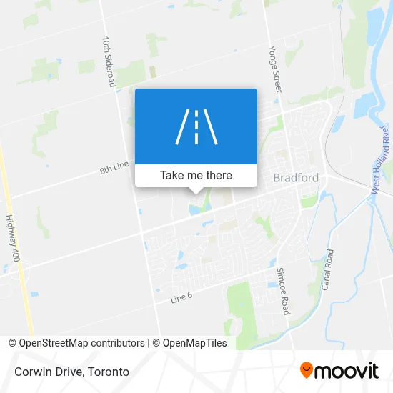 Corwin Drive map