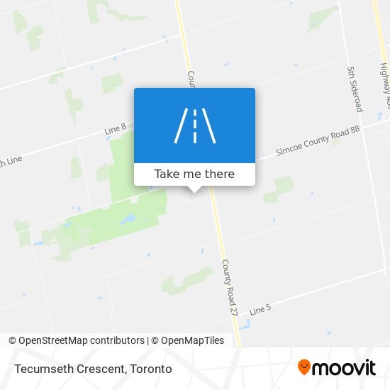 Tecumseth Crescent map