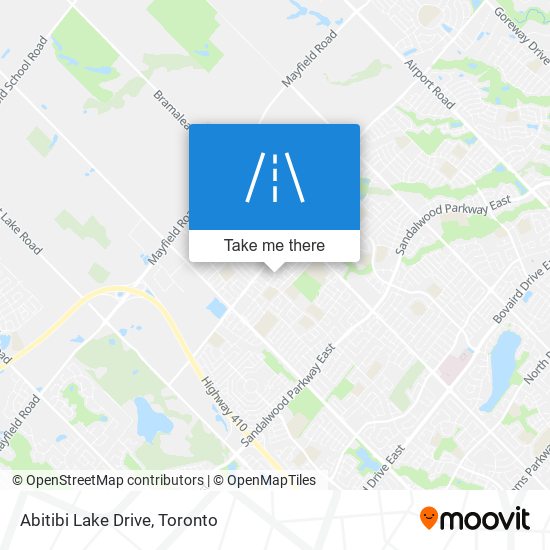 Abitibi Lake Drive map