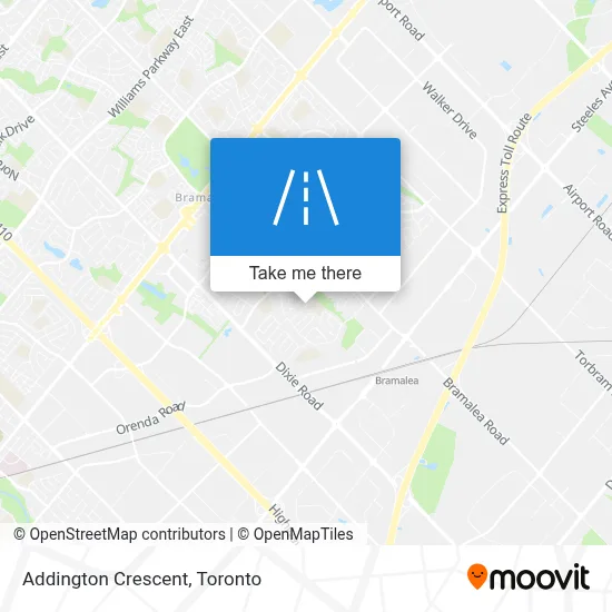 Addington Crescent map