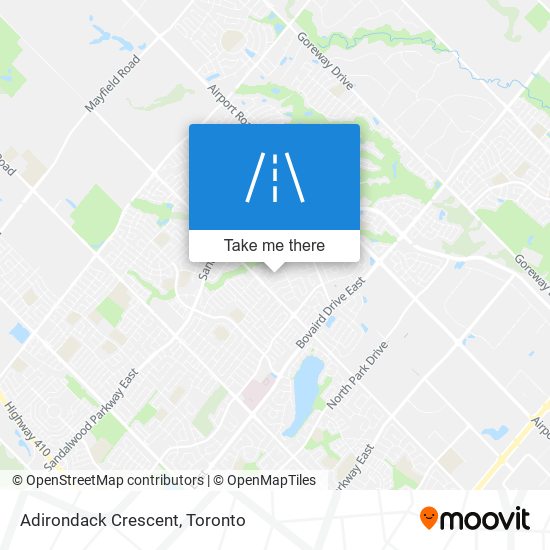 Adirondack Crescent map