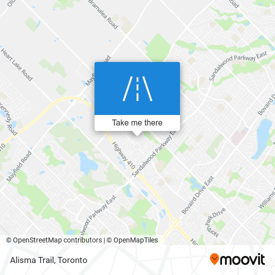 Alisma Trail map