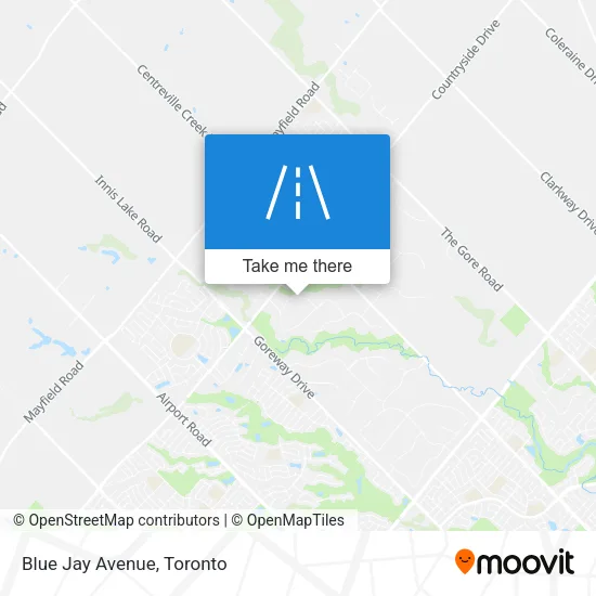 Blue Jay Avenue map