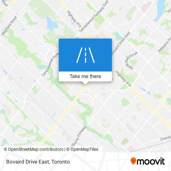 Bovaird Drive East map