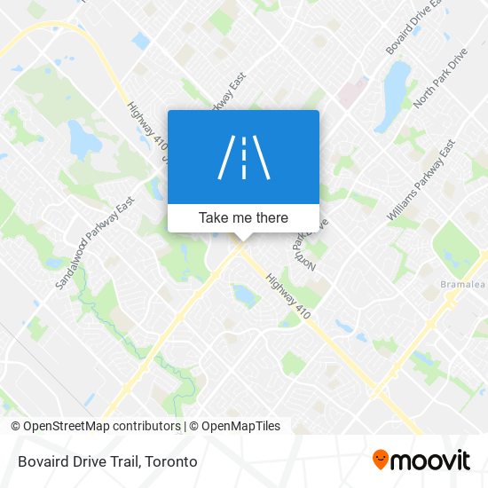Bovaird Drive Trail map