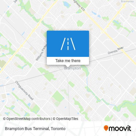 Brampton Bus Terminal map