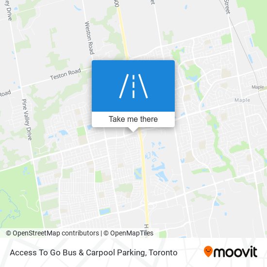 Access To Go Bus & Carpool Parking map