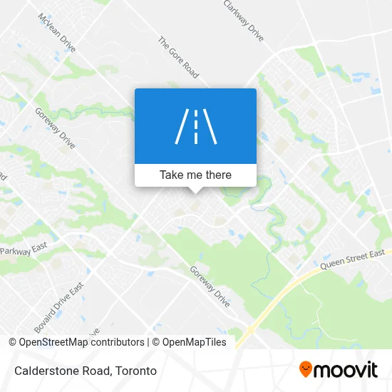 Calderstone Road map