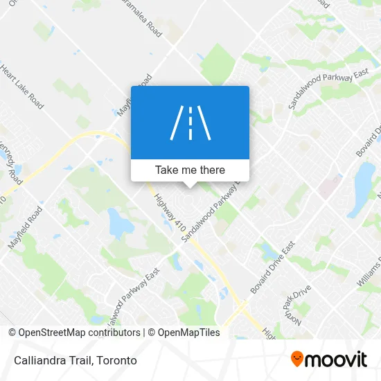 Calliandra Trail map