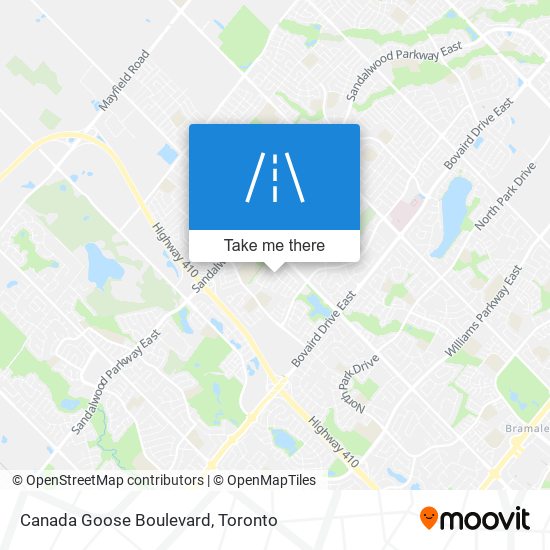 Canada Goose Boulevard map