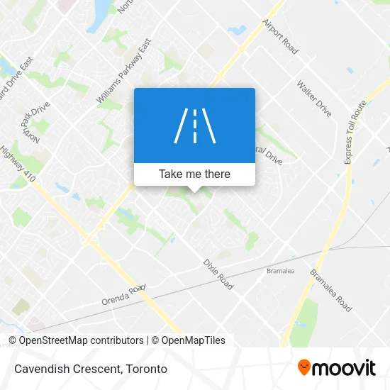 Cavendish Crescent map
