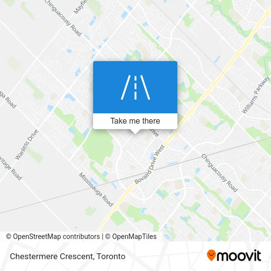 Chestermere Crescent map