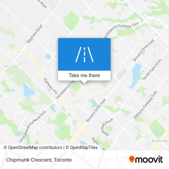 Chipmunk Crescent map