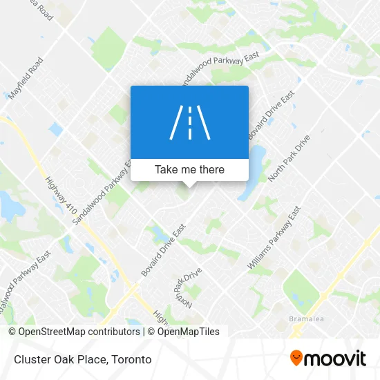 Cluster Oak Place map