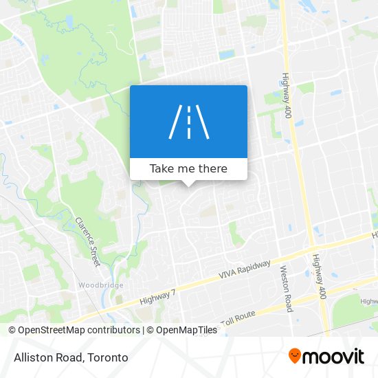 Alliston Road map