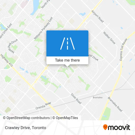 Crawley Drive map