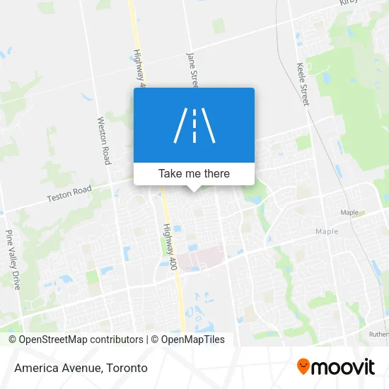 America Avenue map