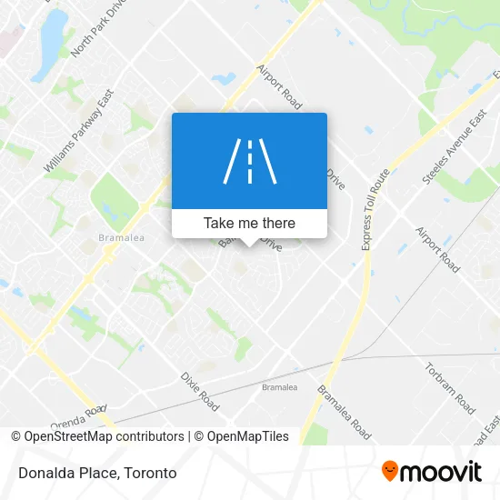 Donalda Place map