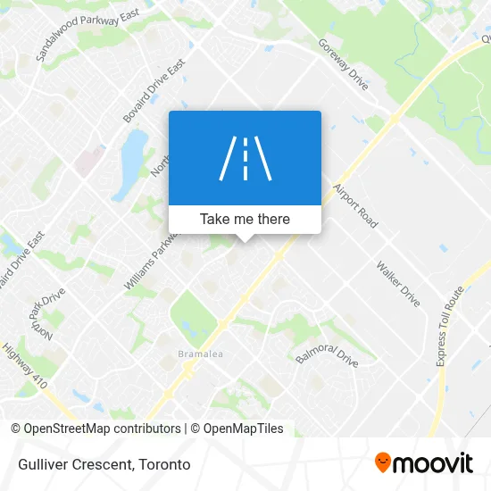 Gulliver Crescent map