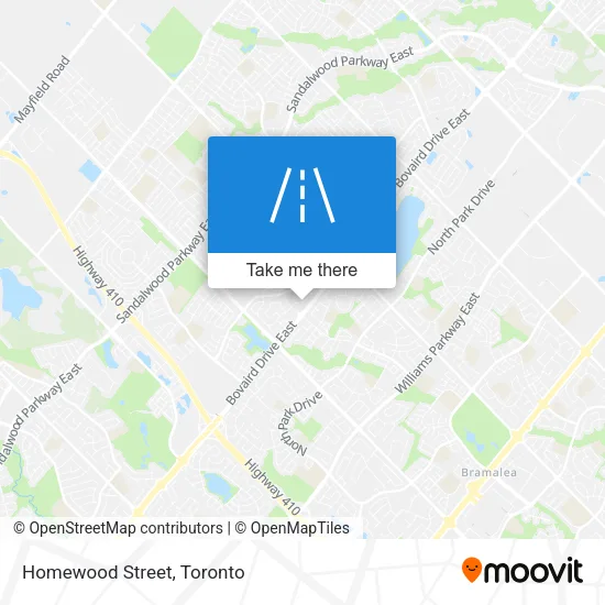 Homewood Street map