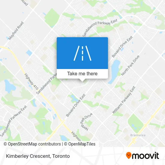 Kimberley Crescent map