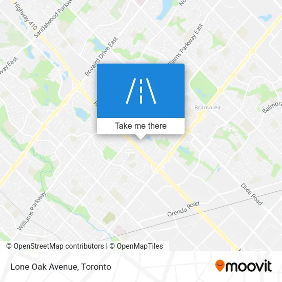 Lone Oak Avenue map