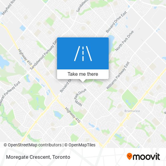 Moregate Crescent map