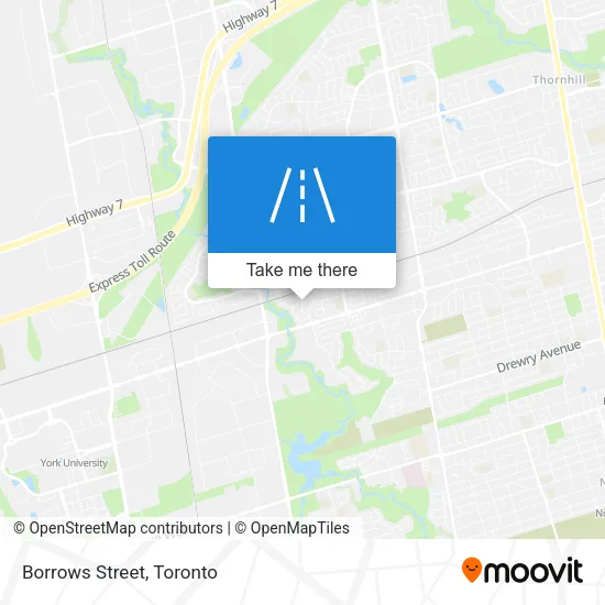 Borrows Street map
