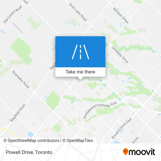 Powell Drive map
