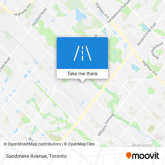 Sandmere Avenue map