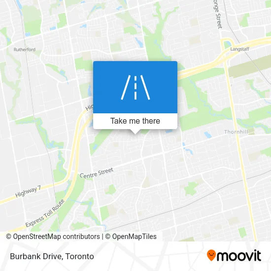 Burbank Drive map